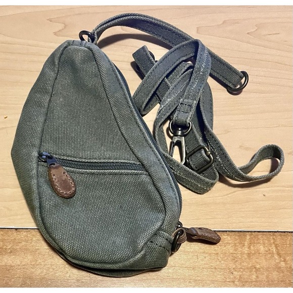 Ameribag Handbags - 90s LL Bean AmeriBag Healthy Back Bag Sling MINI Olive Green Crossbody Travel